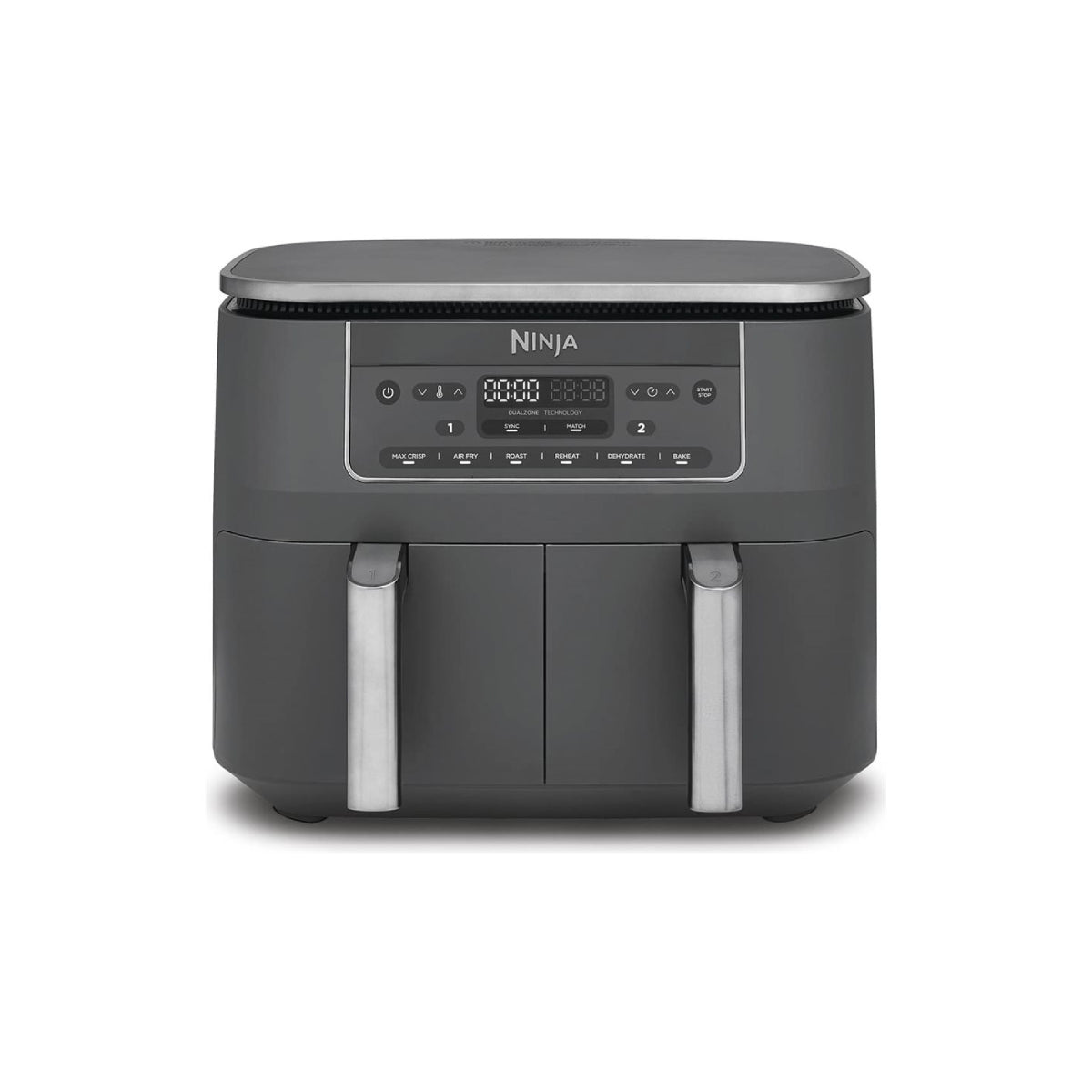 Urkitchen | DZ300EU | Double Hot Air Fryer | 2400 W | 7.6 L | 6 Programs | Grey